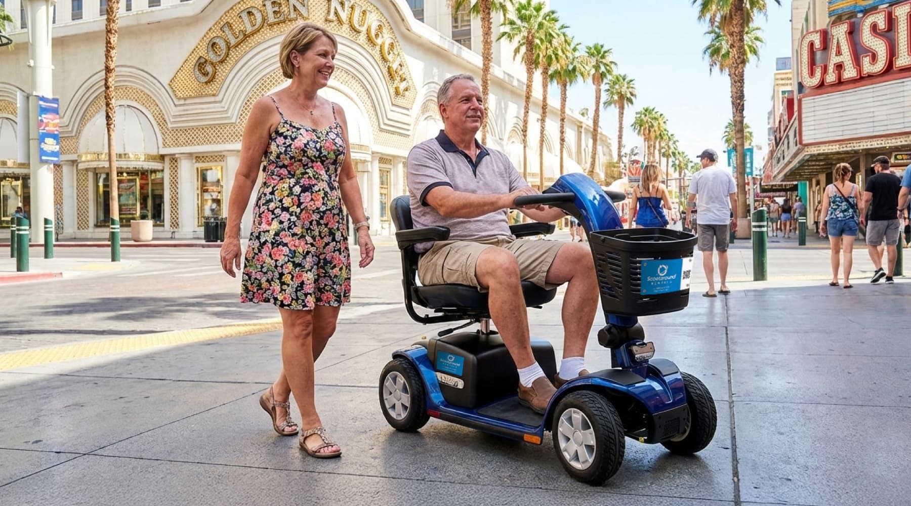 Mobility Scooter Couple by Golden Nugget Las Vegas